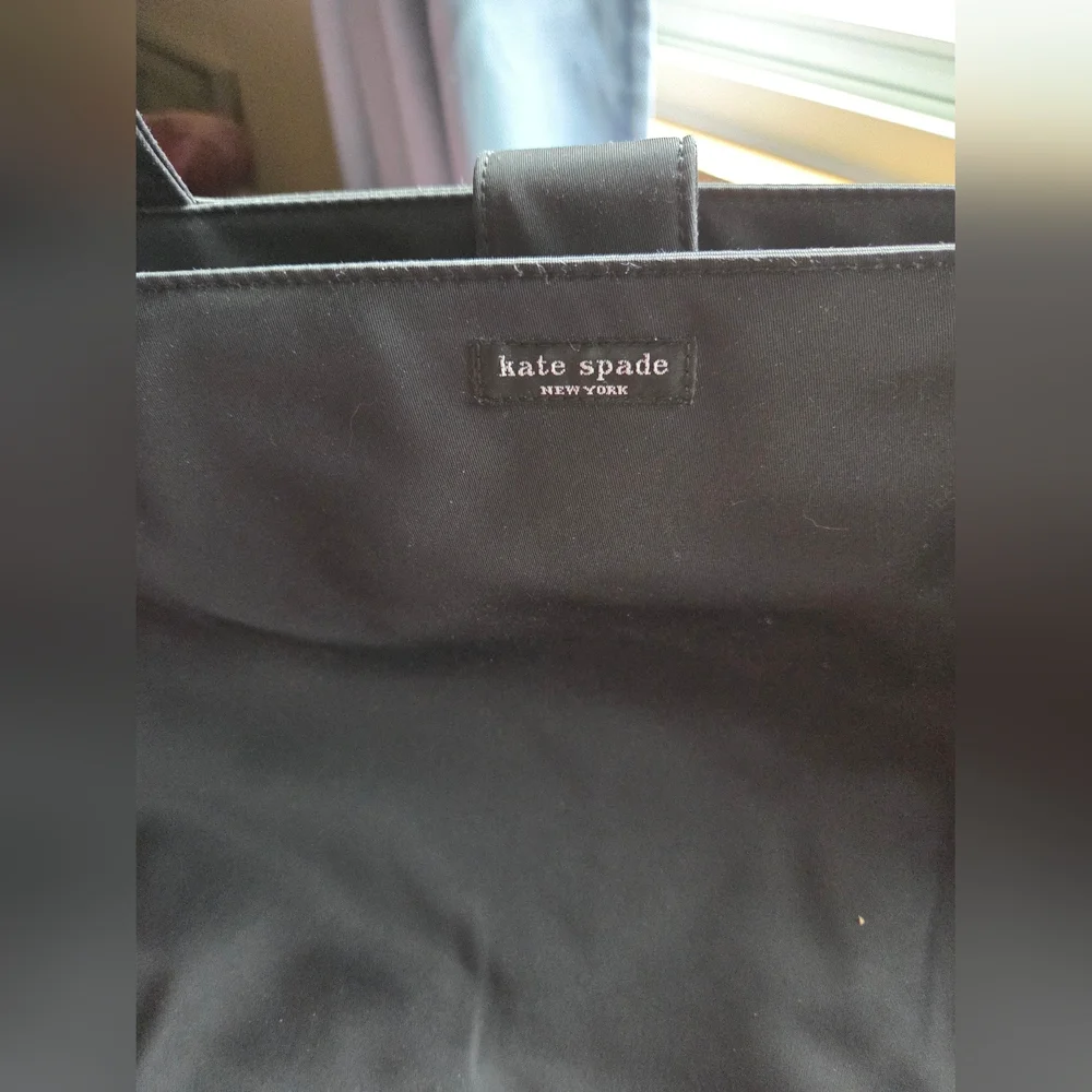 Kate Spade Black Nylon Tote / Diaper Bag with Changing Pad